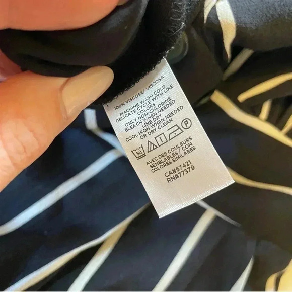 Loft black white striped romper lightweight summer spring jumper Ruffle - Picture 4 of 6